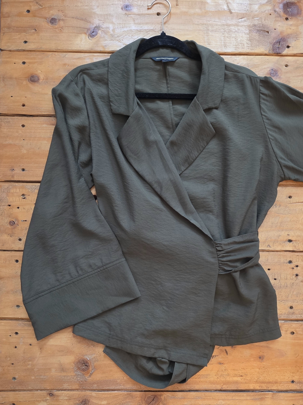 Banana Republic Olive Wrap Blouse